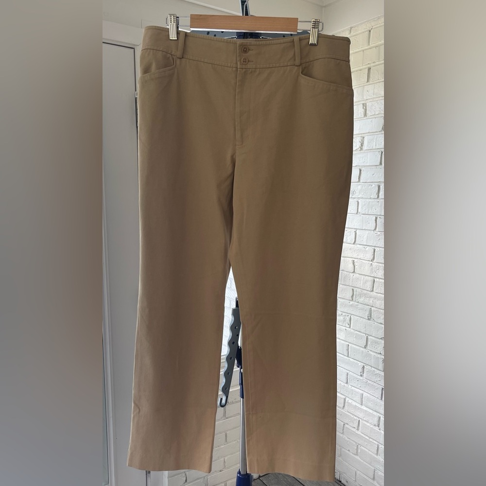 Ralph Lauren Beige Cotton-Blend Pants - Picture 2 of 5